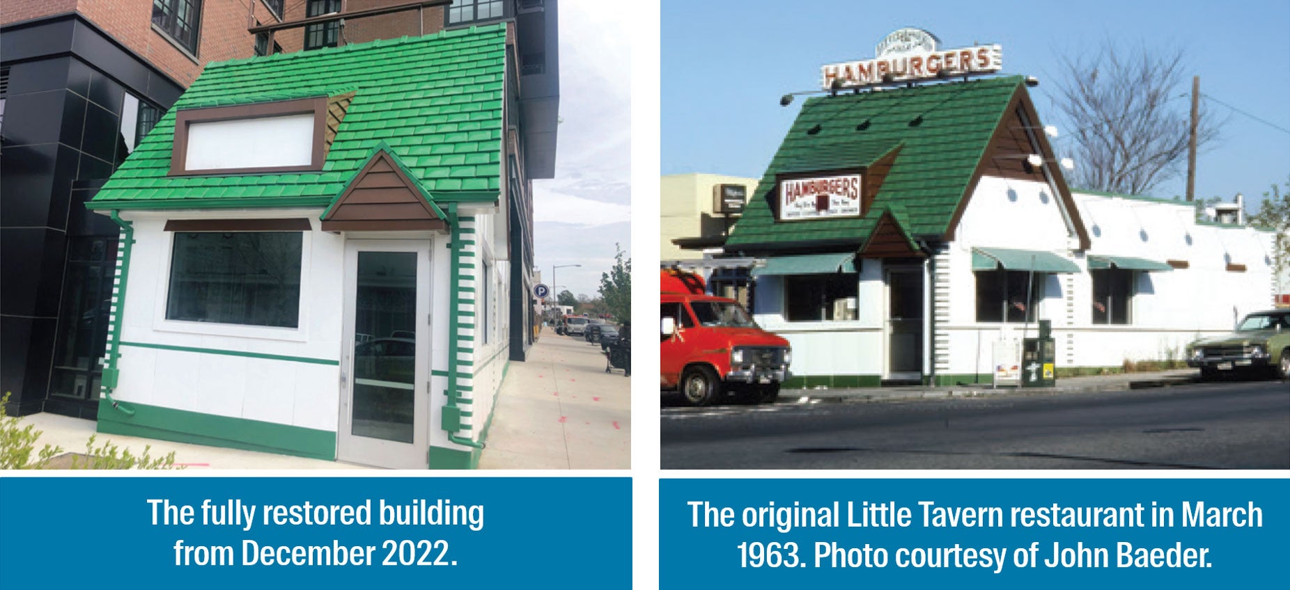 Little Tavern 餐厅历史建筑修复前后