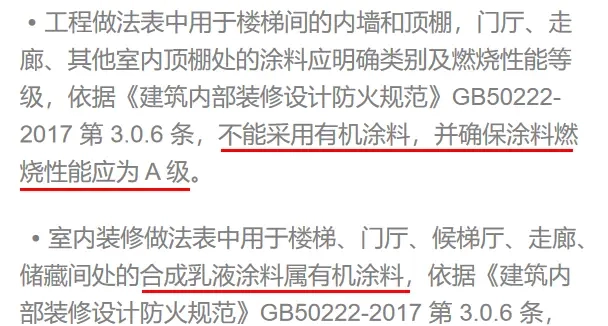 楼梯间、前室的内墙涂料要求为 A 级燃烧性能,你知道吗?